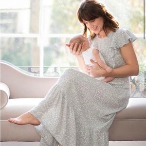 Seraphine Sage Maternity/nursing dress
